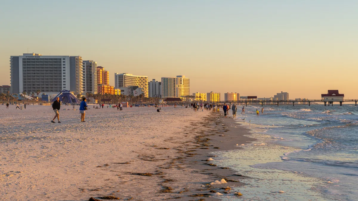Clearwater Beach on the Gulf coast of Pinellas County, Florida