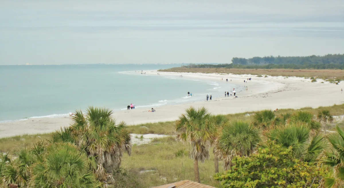 The beach at Fort De Soto Park in Tierra Verde, Pinellas County, Florida